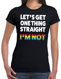 Bellatio Decorations Lets get one thing straight i am not gay pride shirt zwart voor 2XL