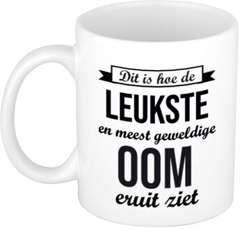 Bellatio Decorations Leukste en meest geweldige oom cadeau mok / beker wit 300 ml - feest mokken