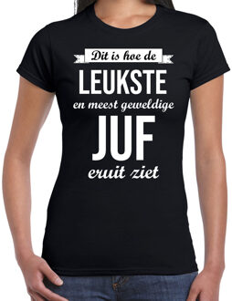 Bellatio Decorations Leukste juf cadeau t-shirt zwart voor dames 2XL