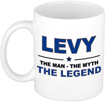 Bellatio Decorations Levy The man, The myth the legend collega kado mokken/bekers 300 ml Donkerblauw
