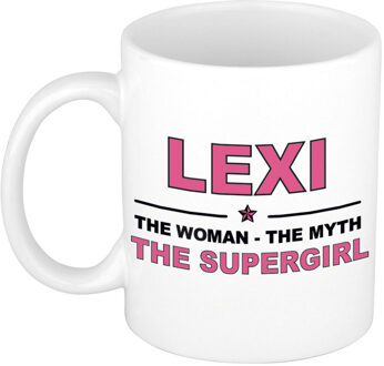 Bellatio Decorations Lexi cadeau mok - Woman Myth Supergirl - naam koffiemok - 300 ml - collega - moederdag