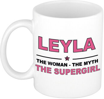 Bellatio Decorations Leyla The woman, The myth the supergirl cadeau koffie mok / thee beker 300 ml