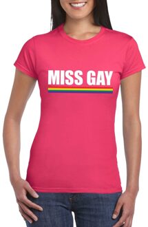 Bellatio Decorations LGBT shirt roze Miss Gay dames XS