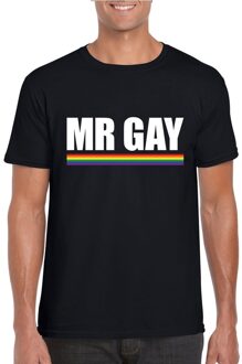Bellatio Decorations LGBT shirt zwart Mister Gay heren