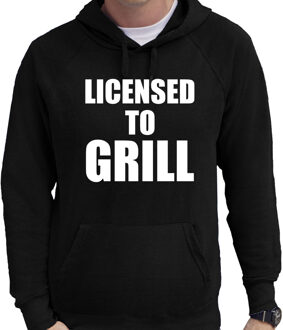 Bellatio Decorations Licensed to grill bbq / barbecue cadeau hoodie zwart voor heren