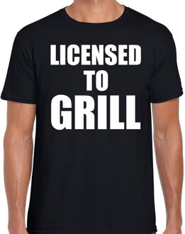 Bellatio Decorations Licensed to grill bbq / barbecue cadeau t-shirt zwart voor heren XL