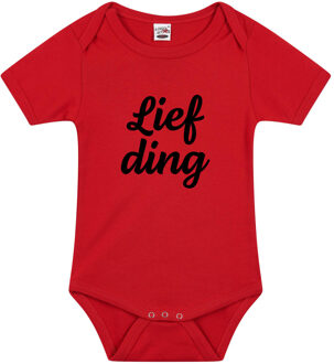 Bellatio Decorations Lief ding cadeau baby rompertje rood jongen/meisje 80 (9-12 maanden)