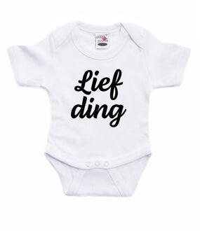 Bellatio Decorations Lief ding cadeau baby rompertje wit jongen/meisje 56 (1-2 maanden)