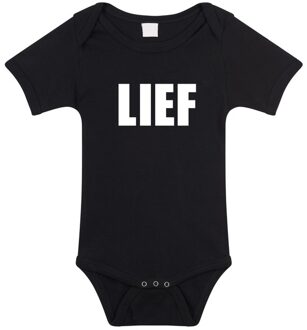 Bellatio Decorations Lief tekst baby rompertje zwart jongens en meisjes - Kraamcadeau - Babykleding 56 (1-2 maanden)