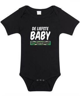 Bellatio Decorations Liefste baby uit Achterhoek baby rompertje zwart jongen/meisje 56 (1-2 maanden)