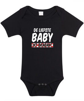 Bellatio Decorations Liefste baby uit Brabant baby rompertje zwart jongen/meisje 56 (1-2 maanden)