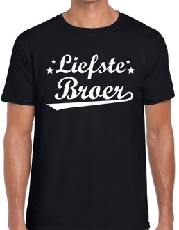 Bellatio Decorations Liefste broer cadeau t-shirt zwart heren - kado shirt voor broers M