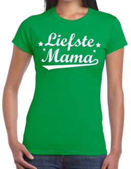 Bellatio Decorations Liefste mama cadeau t-shirt groen dames