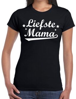 Bellatio Decorations Liefste mama cadeau t-shirt zwart dames