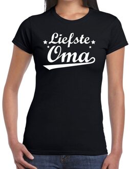 Bellatio Decorations Liefste oma cadeau t-shirt zwart voor dames 2XL