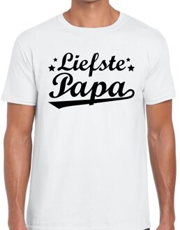 Bellatio Decorations Liefste papa cadeau t-shirt wit heren