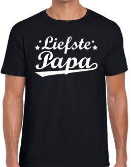 Bellatio Decorations Liefste papa cadeau t-shirt zwart heren 2XL