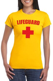 Bellatio Decorations Lifeguard/ strandwacht verkleed shirt geel dames 2XL