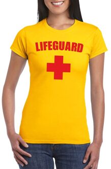 Bellatio Decorations Lifeguard/ strandwacht verkleed shirt geel dames