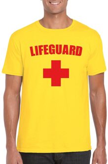 Bellatio Decorations Lifeguard/ strandwacht verkleed shirt geel heren