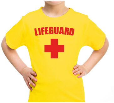 Bellatio Decorations Lifeguard/ strandwacht verkleed shirt geel kids L (146-152)