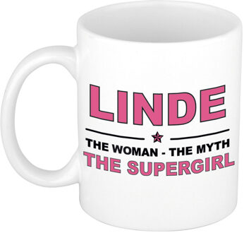 Bellatio Decorations Linde The woman, The myth the supergirl cadeau koffie mok / thee beker 300 ml