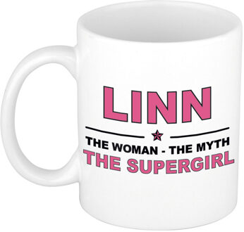 Bellatio Decorations Linn The woman, The myth the supergirl cadeau koffie mok / thee beker 300 ml