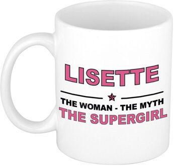 Bellatio Decorations Lisette The woman, The myth the supergirl collega kado mokken/bekers 300 ml Oudroze