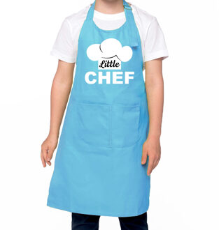 Bellatio Decorations Little chef Keukenschort kinderen/ kinder schort blauw voor jongens en meisjes - One size