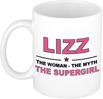 Bellatio Decorations Lizz The woman, The myth the supergirl collega kado mokken/bekers 300 ml Oudroze