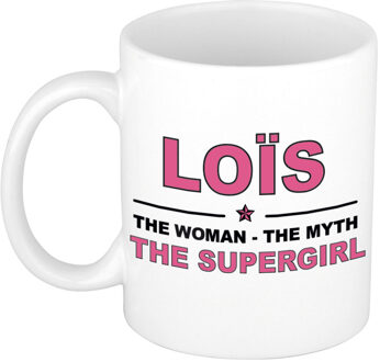 Bellatio Decorations Lois cadeau mok - Woman Myth Supergirl - naam koffiemok - 300 ml - collega - moederdag