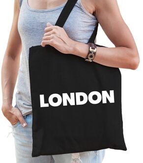 Bellatio Decorations London kado tas zwart katoen