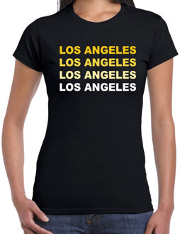 Bellatio Decorations Los Angeles / L.A. t-shirt zwart voor dames 2XL