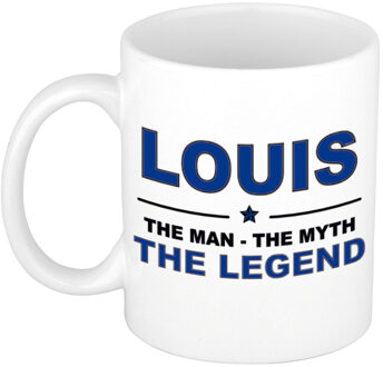 Bellatio Decorations Louis cadeau mok - man myth legend - naam koffiemok - 300 ml - collega - vaderdag