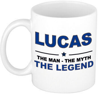 Bellatio Decorations Lucas The man, The myth the legend pensioen cadeau mok/beker 300 ml