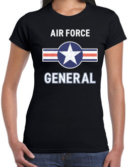 Bellatio Decorations Luchtmacht / Air force verkleed t-shirt zwart voor dames 2XL