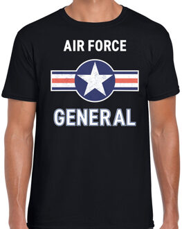 Bellatio Decorations Luchtmacht / Air force verkleed t-shirt zwart voor heren 2XL