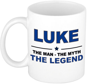 Bellatio Decorations Luke The man, The myth the legend collega kado mokken/bekers 300 ml Donkerblauw