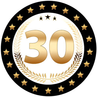 Bellatio Decorations Luxe 30 jarige bierviltjes 75 stuks - Bierfiltjes Multikleur