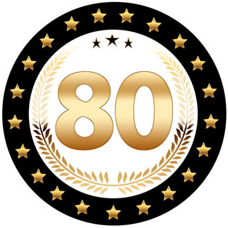 Bellatio Decorations Luxe bierviltjes/onderzetters 80 jaar - 50x stuks - 80 jarige feestartikelen