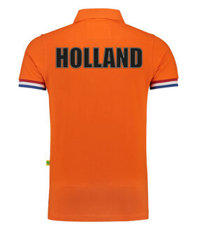 Bellatio Decorations Luxe Holland supporter poloshirt 200 grams EK / WK voor heren Oranje