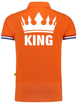 Bellatio Decorations Luxe King poloshirt oranje 200 grams voor heren