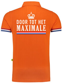 Bellatio Decorations Luxe Koningsdag poloshirt Door tot het maximale oranje 200 grams voor heren