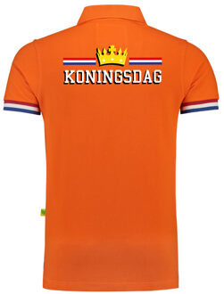 Bellatio Decorations Luxe Koningsdag poloshirt oranje 200 grams voor heren 2XL - Feestshirts