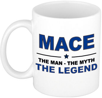 Bellatio Decorations Mace cadeau mok - man myth legend - naam koffiemok / beker - wit en blauw - 300 ml