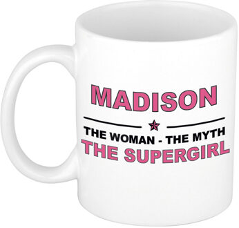 Bellatio Decorations Madison The woman, The myth the supergirl collega kado mokken/bekers 300 ml Oudroze