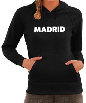 Bellatio Decorations Madrid/wereldstad hoodie zwart dames