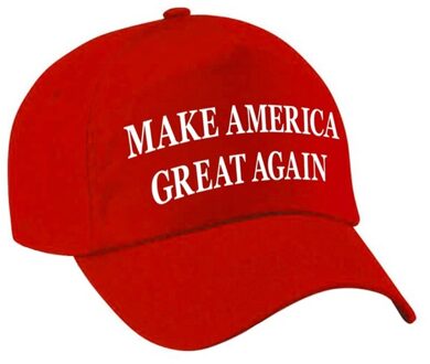 Bellatio Decorations Make America great again / Donald Trump carnaval pet kinderen - Verkleedhoofddeksels Rood