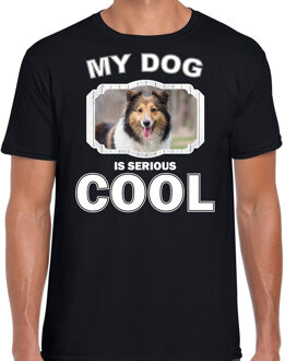 Bellatio Decorations Maltezer honden t-shirt my dog is serious cool zwart voor heren