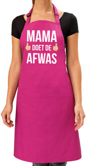 Bellatio Decorations Mama doet de afwas cadeau katoenen schort roze voor dames